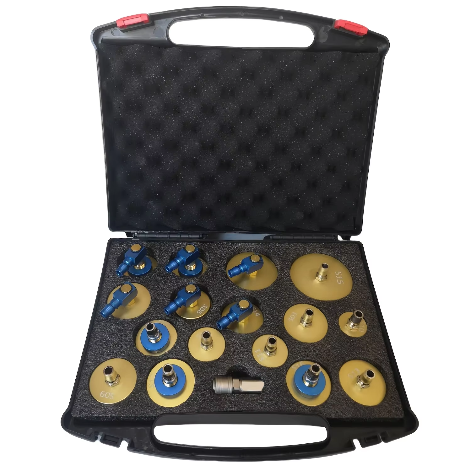 Hydraulic Brake Bleed - 17-Piece Brake Fluid Bleeder Adapter Kit,