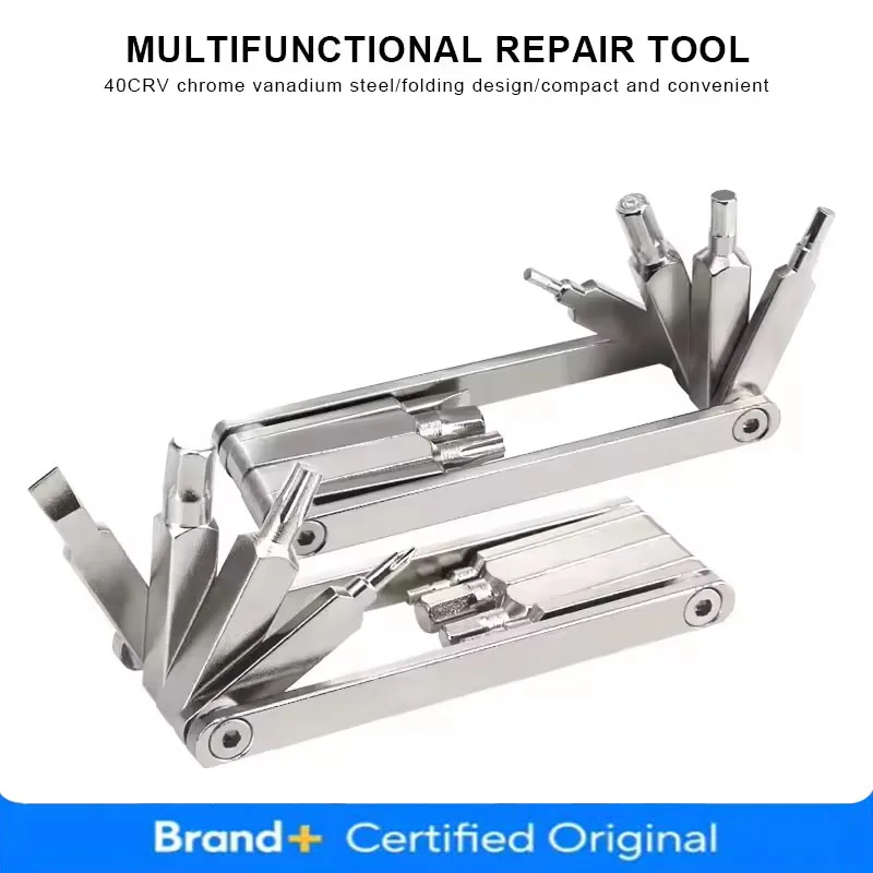 Mountain Biking Equipment - 8-in-1 Bicycle Multi-Tool Kit - Portable