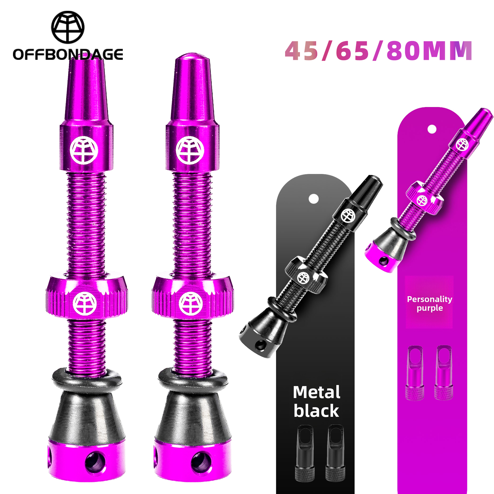 Tubeless Valve Core - OFFBONDAGE Bicycle 2/Pack F/V Tubeless Valve