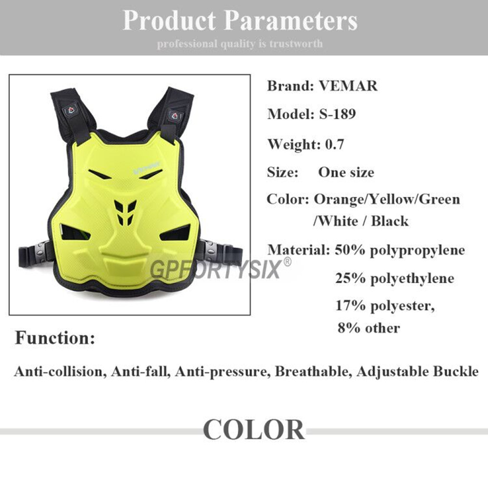 VEMAR Adult Motorcycle Armor S - Mountain Biking Chest Protector reseña y precio