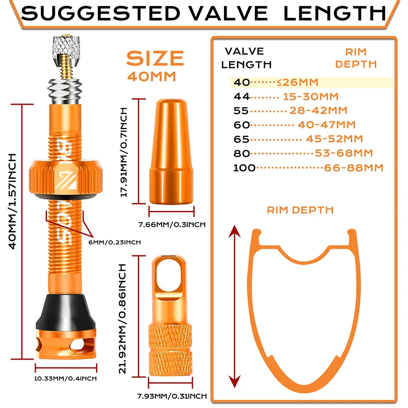 BUCKLOS Bicycle Presta Valve 4 - Tubeless Valve Core reseña y precio