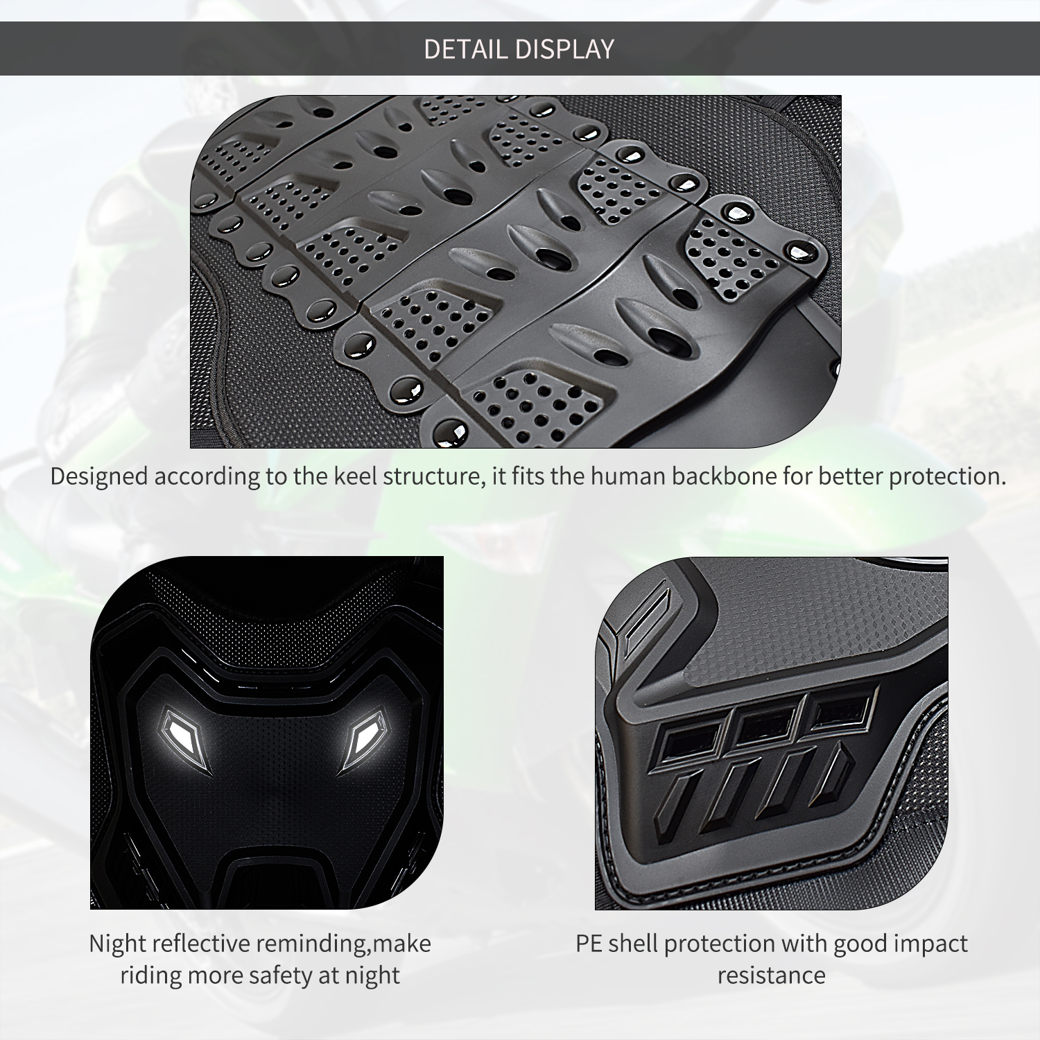 Motorcycle Armor Vest Dirt Bik - Mountain Biking Chest Protector reseña y precio