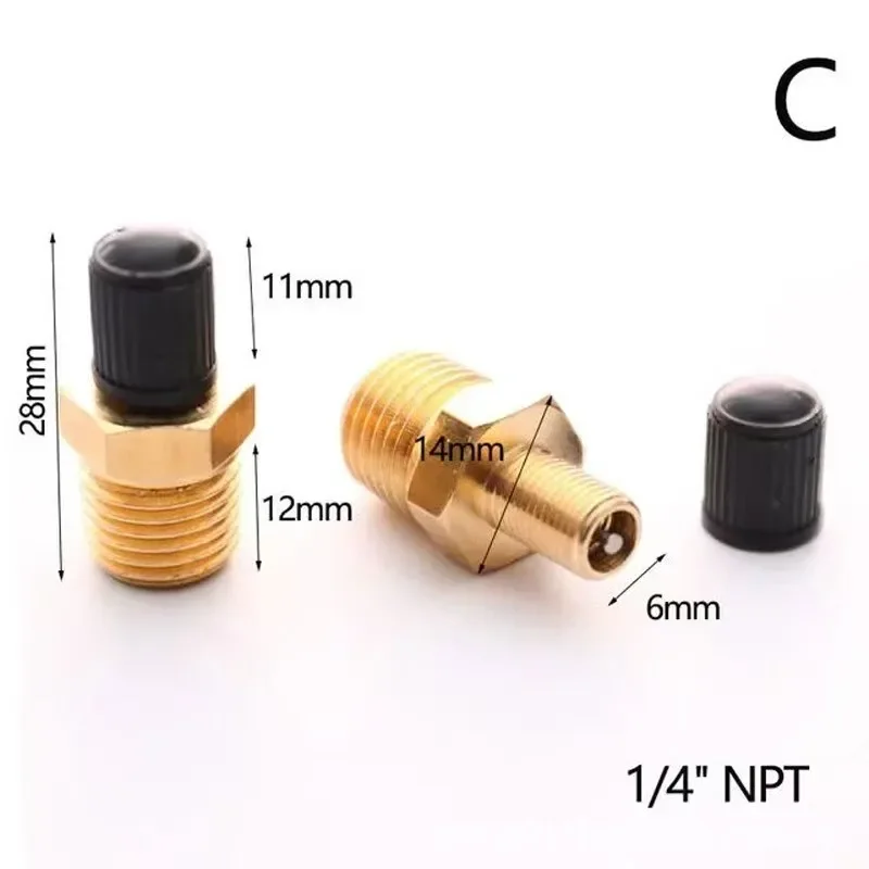 1/4 NPT 1/8 NPT M10*1 Automobi - Tubeless Valve Core reseña y precio