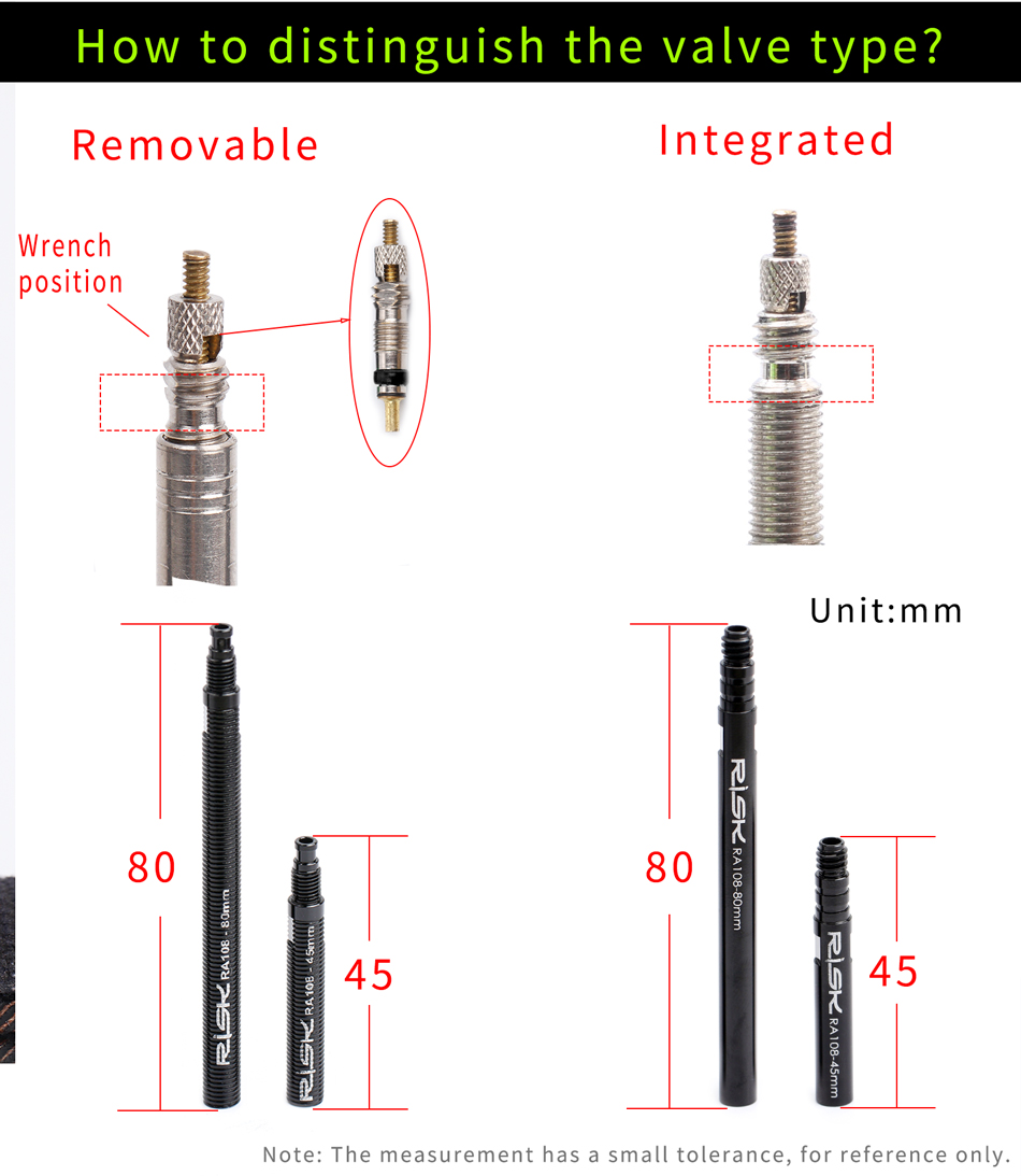 RISK Bicycle Presta Valve Exte - Tubeless Valve Core reseña y precio