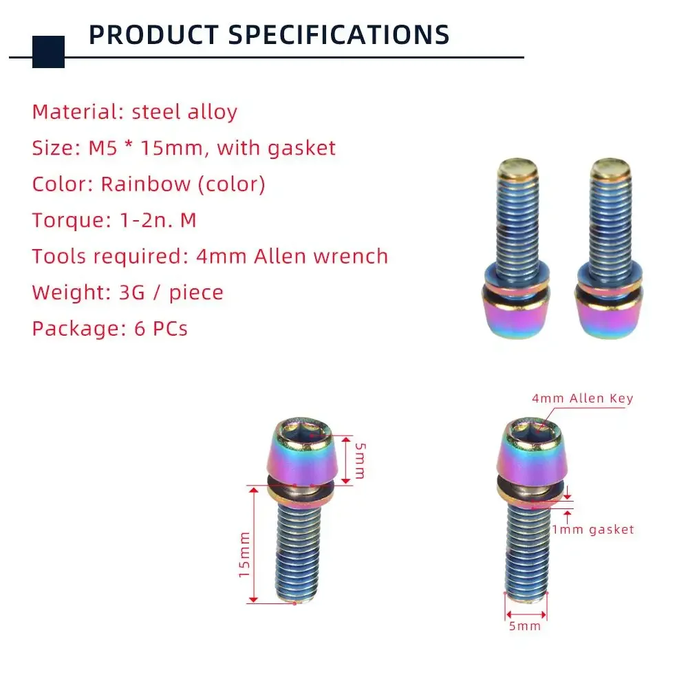 TANKE 6pcs M5 * 18 15mm Bolt S - Mountain Biking Water Bottle reseña y precio