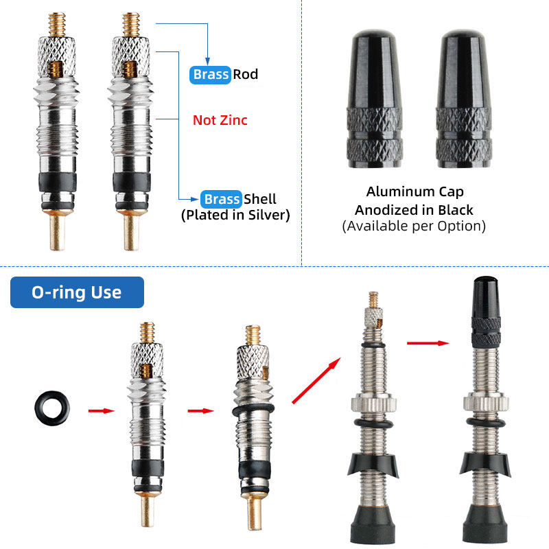 Bicycle No Tube Presta/FV Valv - Tubeless Valve Core reseña y precio