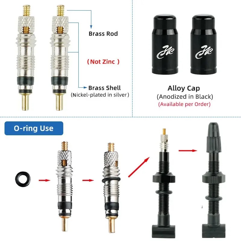 Deemount 45\60\80MM Tubeless V - Tubeless Valve Core reseña y precio